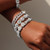 2406 NEW Round square heart-shaped set of 4 hip-hop Cuban chains, quadrilateral prismatic diamond inlaid bracelet 8483LA