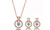 2406 NEW Starry Sky Necklace Earring Set with Diamond Zircon Jewelry Set for Women 8485LA