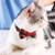 2406 NEW Adjustable plaid bow pet bell collar 8611LA