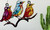 2406 NEW New Double sided Bird Pendant Home Decoration Colorful Crafts 8636LA