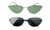2406 NEW Ultra light sunglasses, polarizing lenses, UV resistant frameless metal sunglasses 8811LA