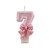 2407 NEW Creative Digital Candle Girl Pink Bow Birthday Candle 8823LA
