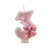 2407 NEW Creative Digital Candle Girl Pink Bow Birthday Candle 8823LA
