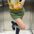 2407 NEW Spicy girl style low waist slimming A-line skirt with LA8687 