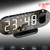 2408 NEW LED alarm clock temperature and humidity digital projection clock mirror electronic clock  8917