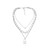 2408 NEW 3-Row Thick Chain Necklace Lock Pendant Necklace 8826LA