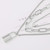 2408 NEW 3-Row Thick Chain Necklace Lock Pendant Necklace 8826LA