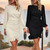 2408 NEW Women's solid color round neck long sleeved ruffle hem dressv 8833LA