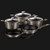  10 pcs cookware set, Burgundy Metallic Line