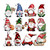NEW 2410   24pcs Christmas dwarf wooden hanging ornaments Christmas tree decoration  8588