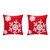 2410 New 2PC Christmas Snow Embroidered Sofa Pillow Embroidered Pillow Cushion Cover 8944