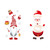 2411 New 2PC Christmas Soft Magnetic Dwarf Santa Claus Refrigerator Stickers Decoration 8967