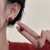 2411 New 4 pairs of red pearl earrings 8970