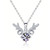 NEW  2411 Women Moissanite Element Necklace（Deer）9004