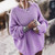 2411 New Loose bat sleeve oversized sweater 8985