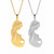 2502NEW-Pregnant Mother Holding Baby Necklace 8797