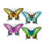 NEW  2503  4 Pcs Outdoor Butterfly Wall Decor  Metal Butterfly Wall Art Decorartion for Yard Fence Garden Patio Balcony   9081
