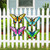NEW  2503  4 Pcs Outdoor Butterfly Wall Decor  Metal Butterfly Wall Art Decorartion for Yard Fence Garden Patio Balcony   9081
