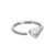 NEW  2505 Heart Shaped Ring With Diamond Heart Open Ring   9615