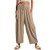 NEW  2505  Summer  Womens Linen Wide Leg Pants Loose Drawstring Beach Pants with Pockets   9622