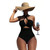 NEW  2506 Women's One Piece Swimsuit Plunge Neckline Cutout Criss Cross Bathing Suit  9650