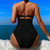 NEW  2506 Women's One Piece Swimsuit Plunge Neckline Cutout Criss Cross Bathing Suit  9650
