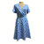 NEW  2506  Summer Floral Short Sleeve Wrap V Neck Dress 9428