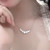 NEW  2507  Smile Necklace Shiny Moissanite Zircon Pendant Necklace   9441