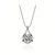 NEW  2507  Moissanite One Carat, Diamond Teardrop Pendant Necklace  9446