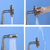 NEW 2507 Stainless steel four speed electroplated faucet with two rolls of waterproof tape 9346