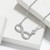 NEW  2507 8-Character Infinite Symbol Mobius 3pcs Necklace Earrings Bracelet 9526