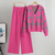 NEW  2507 ELLA  Fashion Slimming Knitted V-Neck Cardigan Wide Leg Pants Two-Piece Set Gift Bag 9536