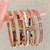 NEW  2508 Rose gold Stainless Steel Bracelet with Roman Numerals & Accents 5pcs   9701