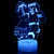 NEW  2508 3D Pixel Touch Remote Control Colorful Lights Acrylic Night Light  9707