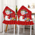 NEW 2509 Christmas-themed restaurant decoration: Linen table flag placemats and chairs set of 9 pieces 9397