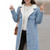 NEW  2509 Winter Women's Denim Coat Long Sleeve Thickened Warm Jacket Moissanite Necklace 9744