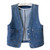 NEW  2509 Women Lightweight Casual Solid Color Denim Jacket Vest  9906