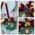 NEW 2510 PVC Christmas Wreath Home Decoration Pendant Bell & Pinecone 9816