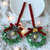 NEW 2510 PVC Christmas Wreath Home Decoration Pendant Bell & Pinecone 9816