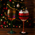 Hand-Painted Christmas Wine Glass Set