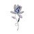 Serene Orchid Austrian Crystal & Pearl Brooch 9751