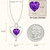 NEW 2510 ELLA's Light Luxury Design Heart-Shaped Diamond-Encrusted Pendant Jewelry Set Necklace & Earrings 9845