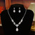 NEW 2510 Two-Piece Set Of Light Luxury Style Diamond Teardrop Stud Earrings And Necklace   9924