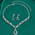 NEW 2510 Crystal Teardrop Necklace And Earring Two-Piece Set   9925