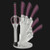 8 pcs knife set with stand, purple metallic SS, Infinity Line(BH-2266 )