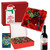 Festive Christmas Hamper Gift Box – Mini Red Wine, Rose Soap Gift, and Christmas Card