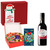 Classic Christmas Hamper Gift Box – Mini Red Wine, Premium Chocolates & Greeting Card