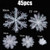 NEW 2511 45PCS Multi-Size Christmas Tree Snowflake Pendant Set 9858