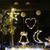 NEW 2511 LED Christmas Decoration Home Window Atmosphere Decoration Suction Cup Lights 4pcs 9866