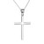 NEW 2511 S925 Silver Couple Cross Necklace 9592